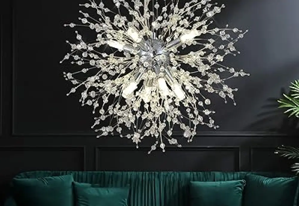 statement globe chandelier